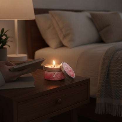 Bougie Parfumée 3oz - Loi d'Attraction & Manifestation d'Amour - Décoration Maison & Cadeau Festif