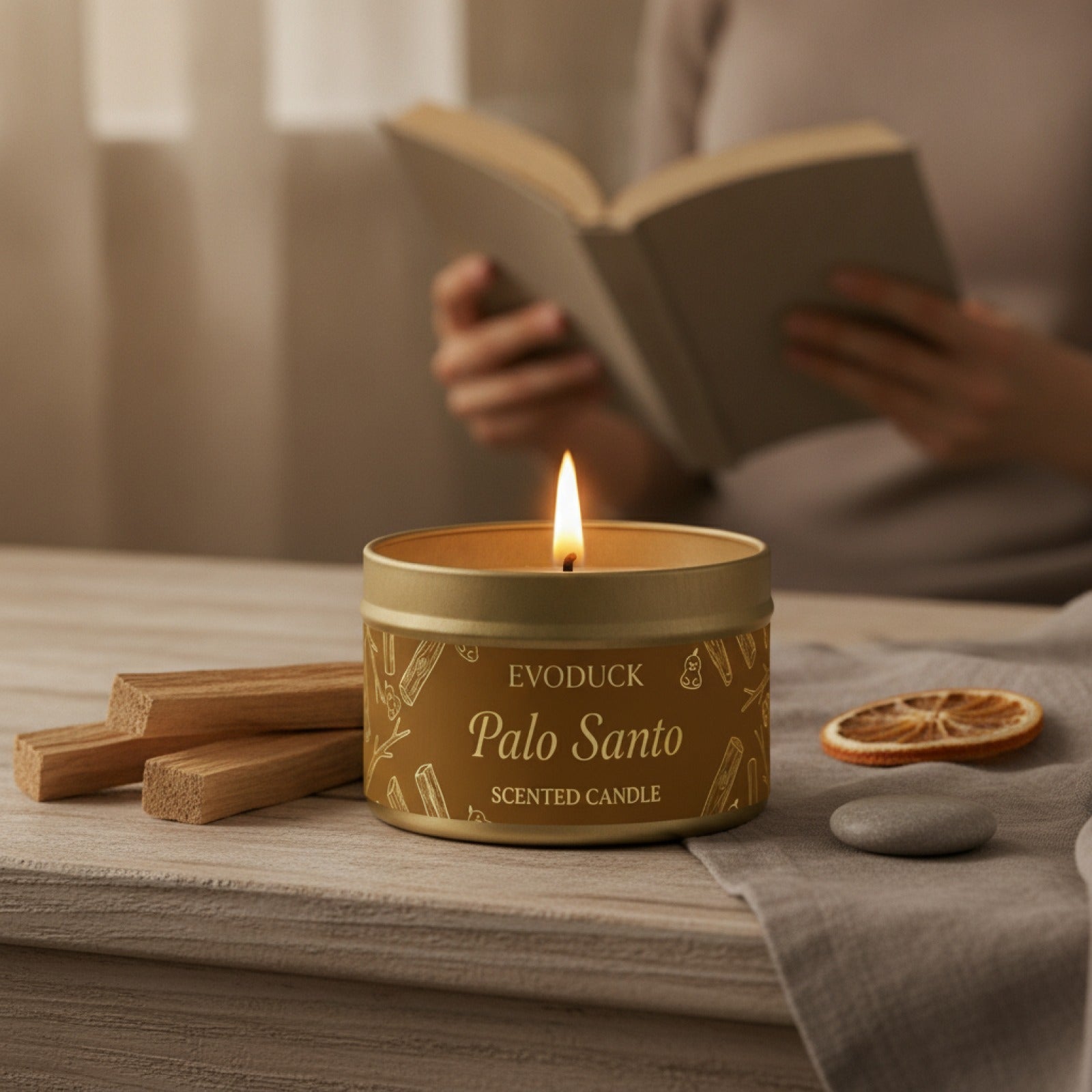 Bougie Parfumée Palo Santo - Purification Énergétique & Méditation