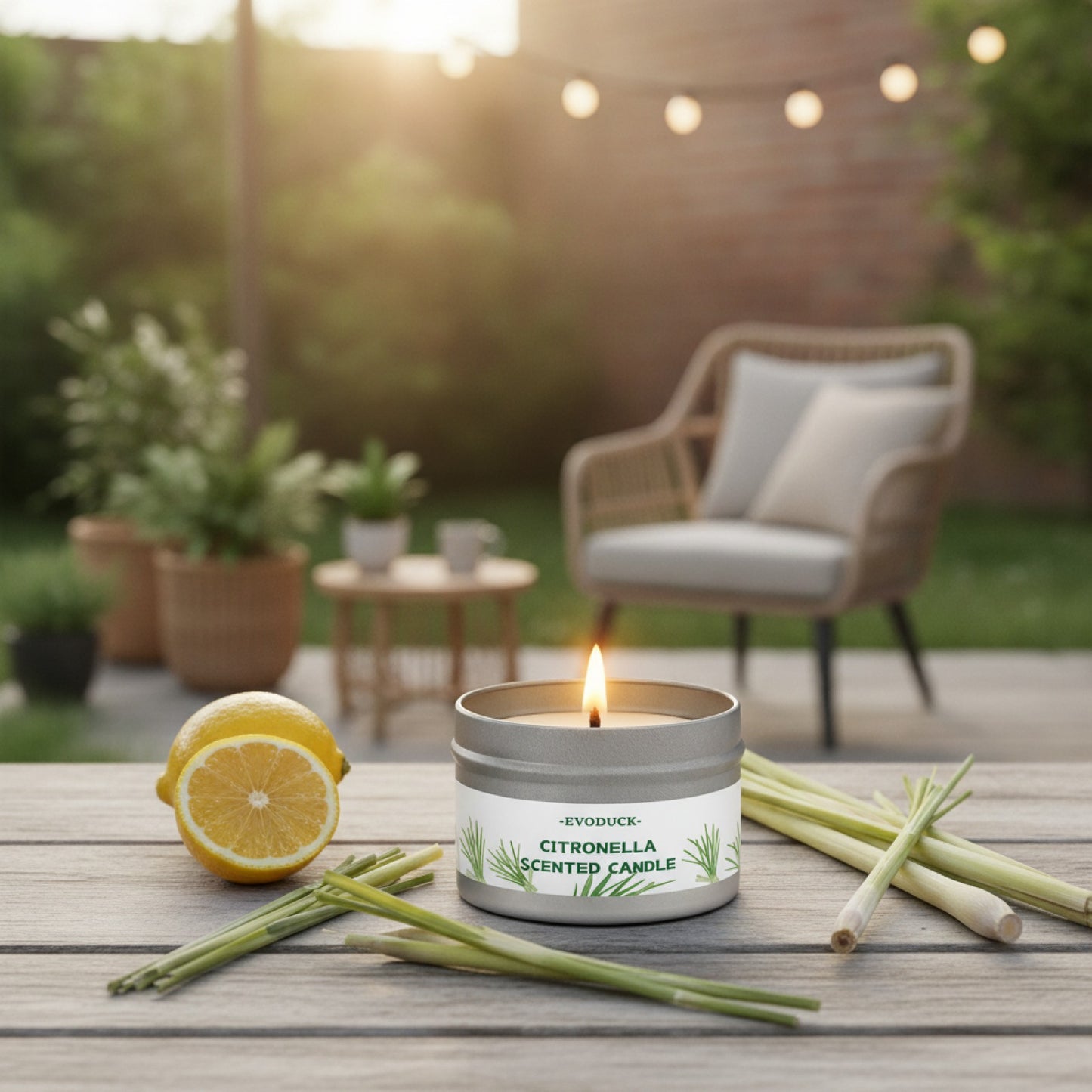 Bougie Citronnelle Extérieure Longue Durée - Idéale Jardin, Balcon & Fêtes d'Été