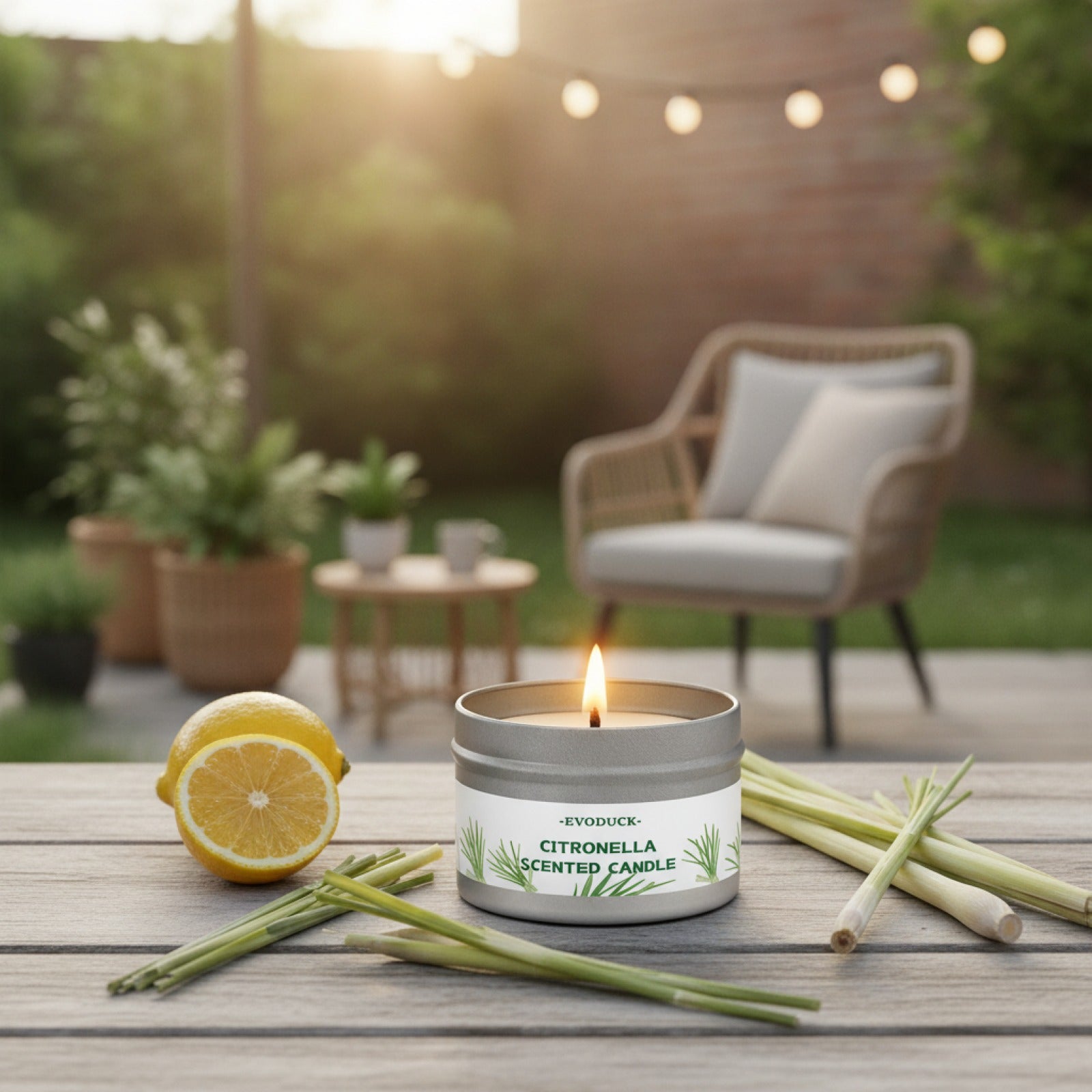 Bougie Citronnelle Extérieure Longue Durée - Idéale Jardin, Balcon & Fêtes d'Été