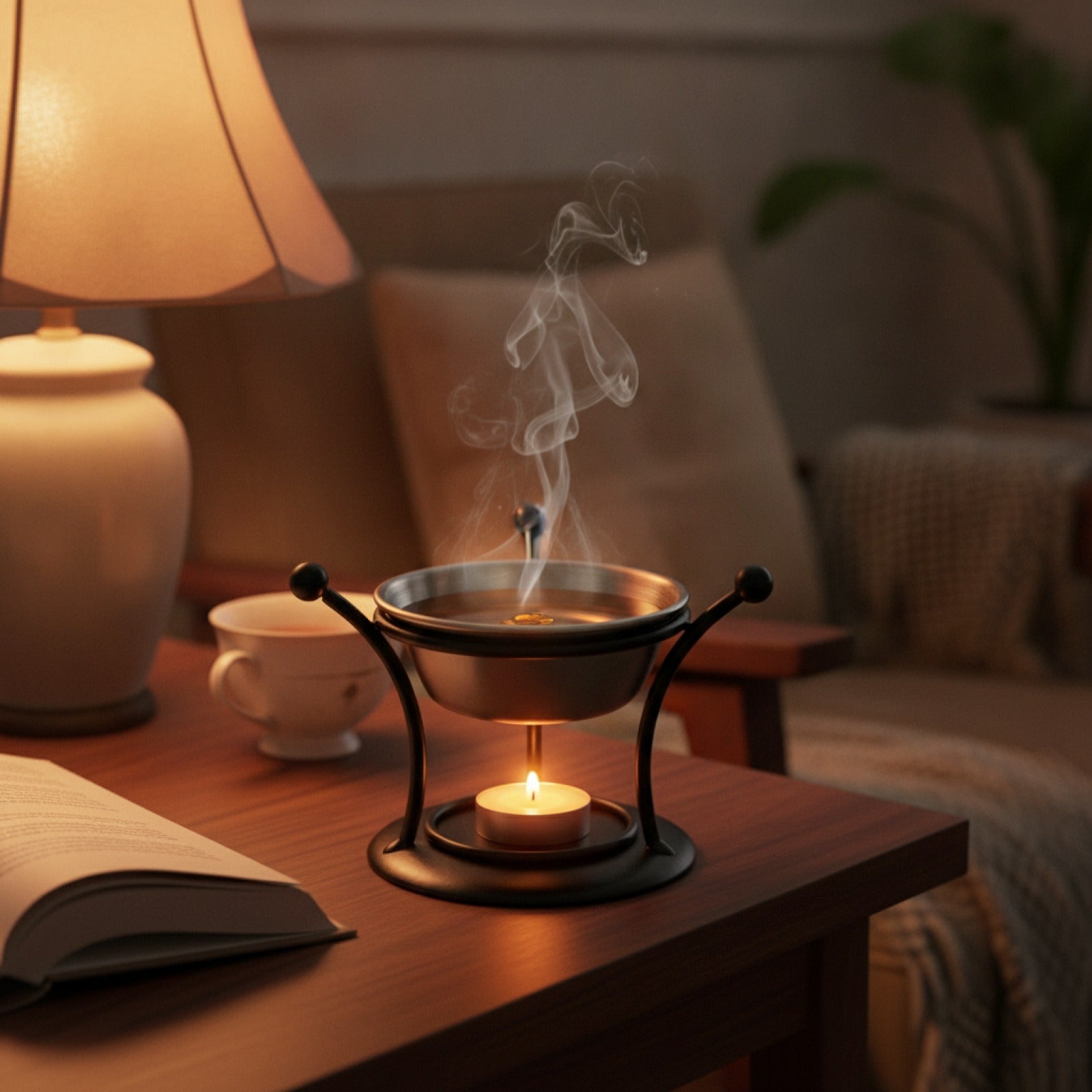 Diffuseur d'Huiles Essentielles Rétro en Résine - Brûleur d'Aromathérapie Portable
