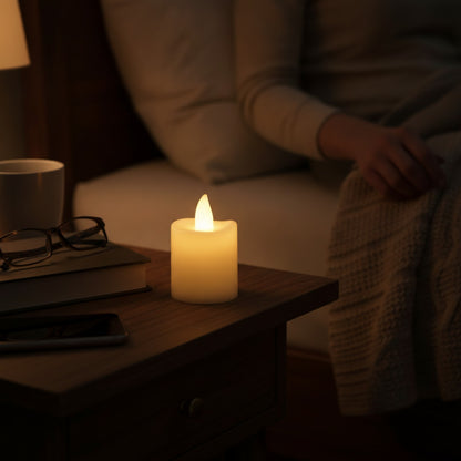 Bougies LED sans flamme - Lot créatif blanc chaud pour décorations de fête et de saison