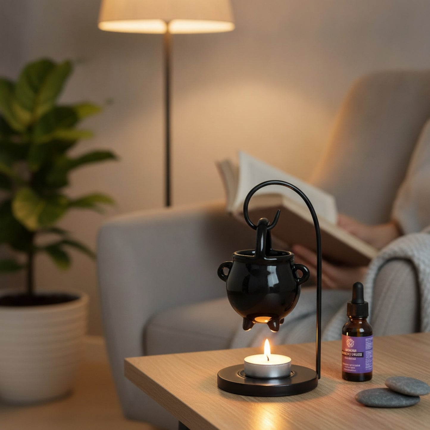Brûleur d'Huile Essentielle en Céramique - Diffuseur Aromathérapie & Décoration Maison