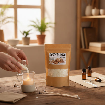 Cire de Soja Blanche Pure 450g - Idéale pour Bougies Artisanales DIY