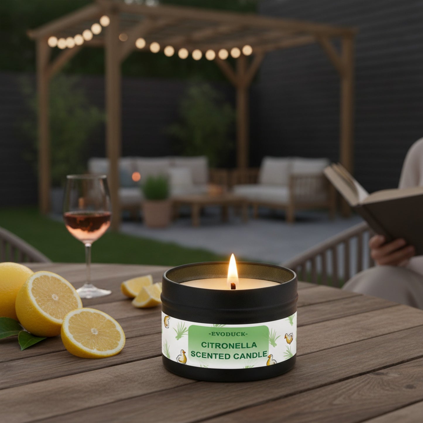 Bougie Citronnelle Extérieure - Parfait pour Jardin, Patio & Soirées d'Été
