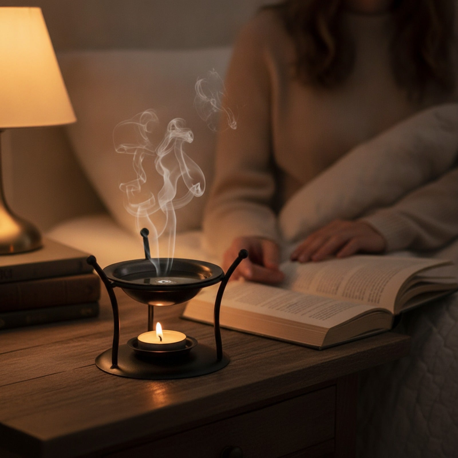 Diffuseur Huiles Essentielles Rétro Portable - Brûleur Aromathérapie & Bougie Décorative