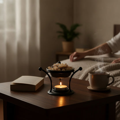 Diffuseur d'Huiles Essentielles Rétro en Résine - Brûleur d'Aromathérapie Portable