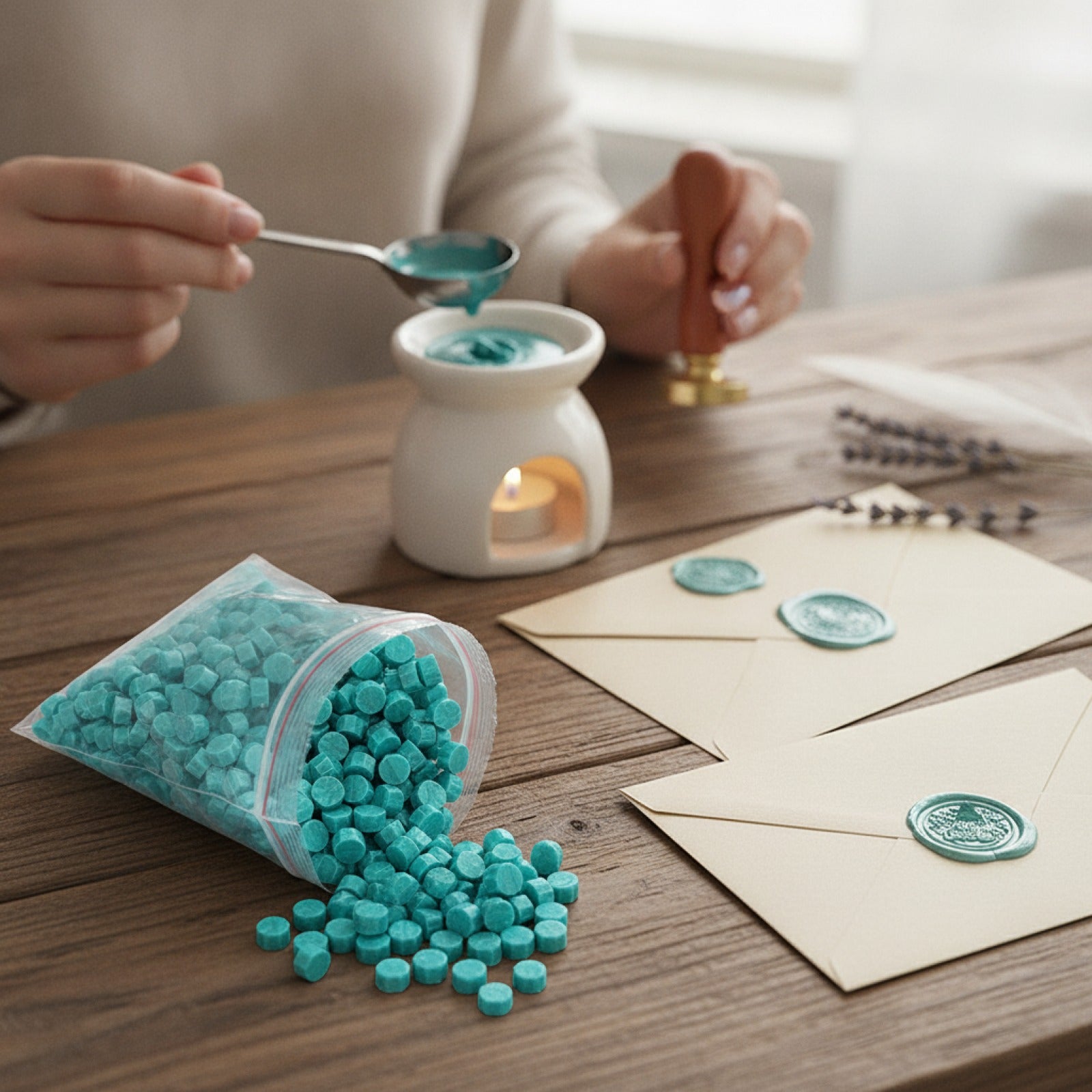 Perles de Cire Octogonales pour Cachet - Lot de 500 - Idéal Invitations & DIY