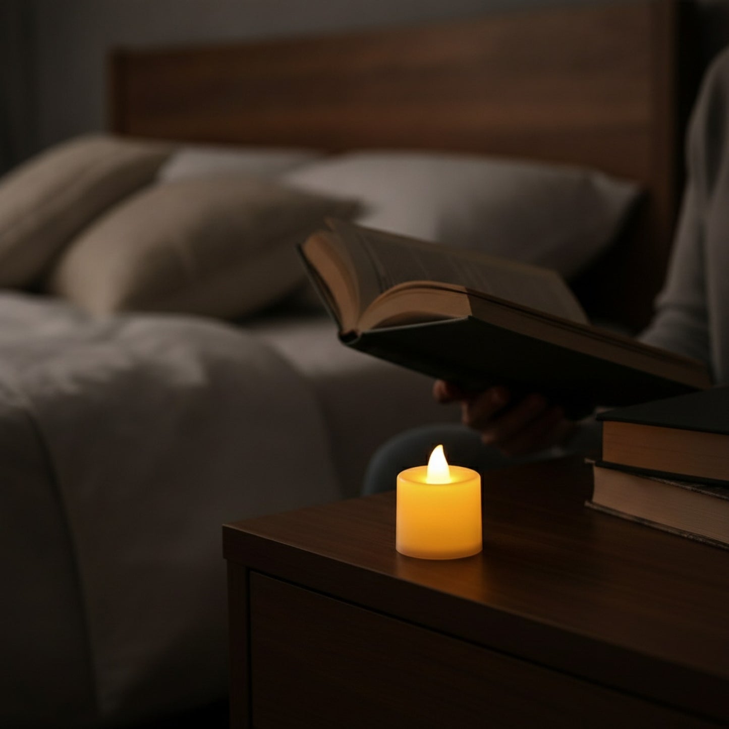 Bougie LED sans flamme à piles pour décoration festive et intérieure