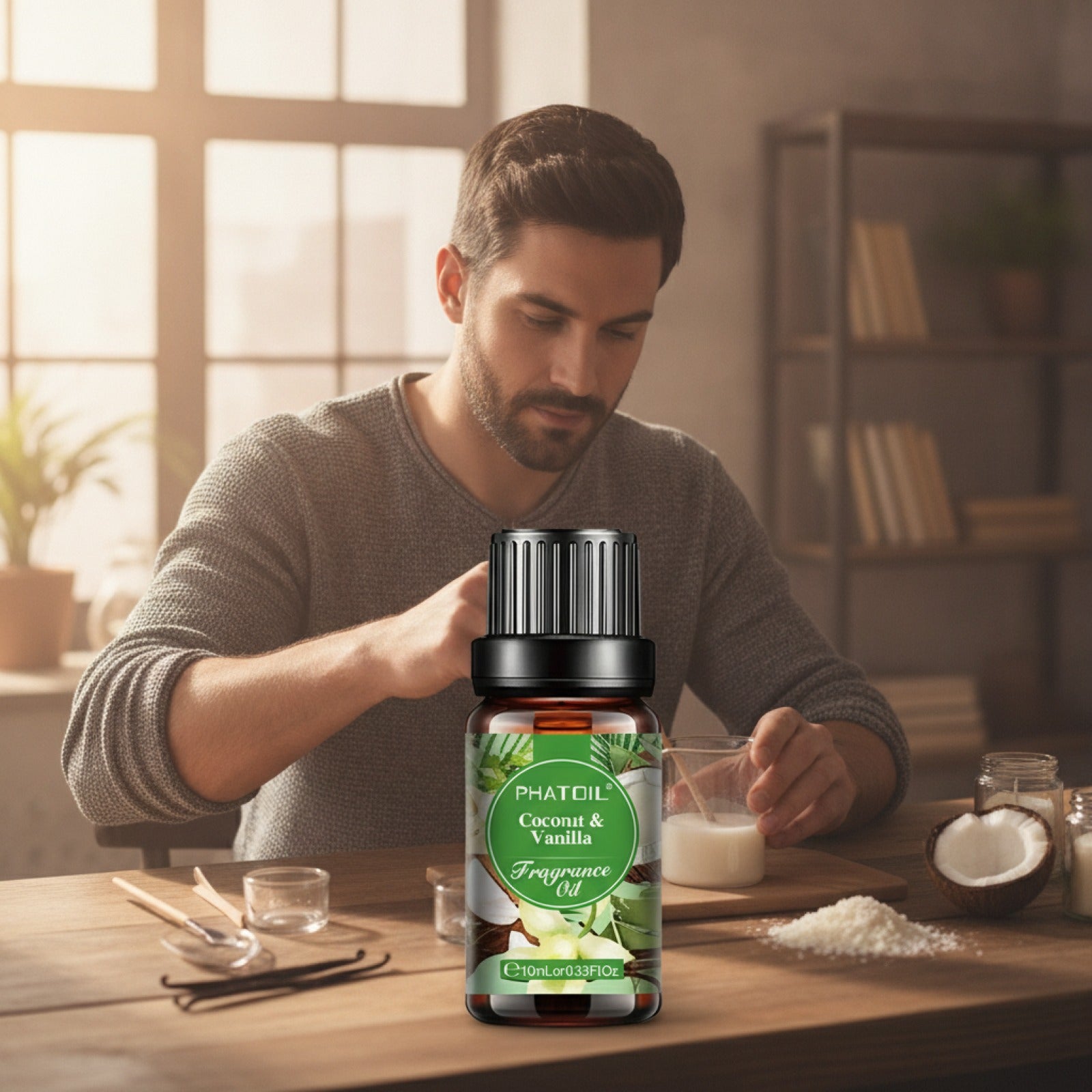 Huile Parfumée PHATOIL 10ml : Arômes Gourmands pour Bougies & Aromathérapie