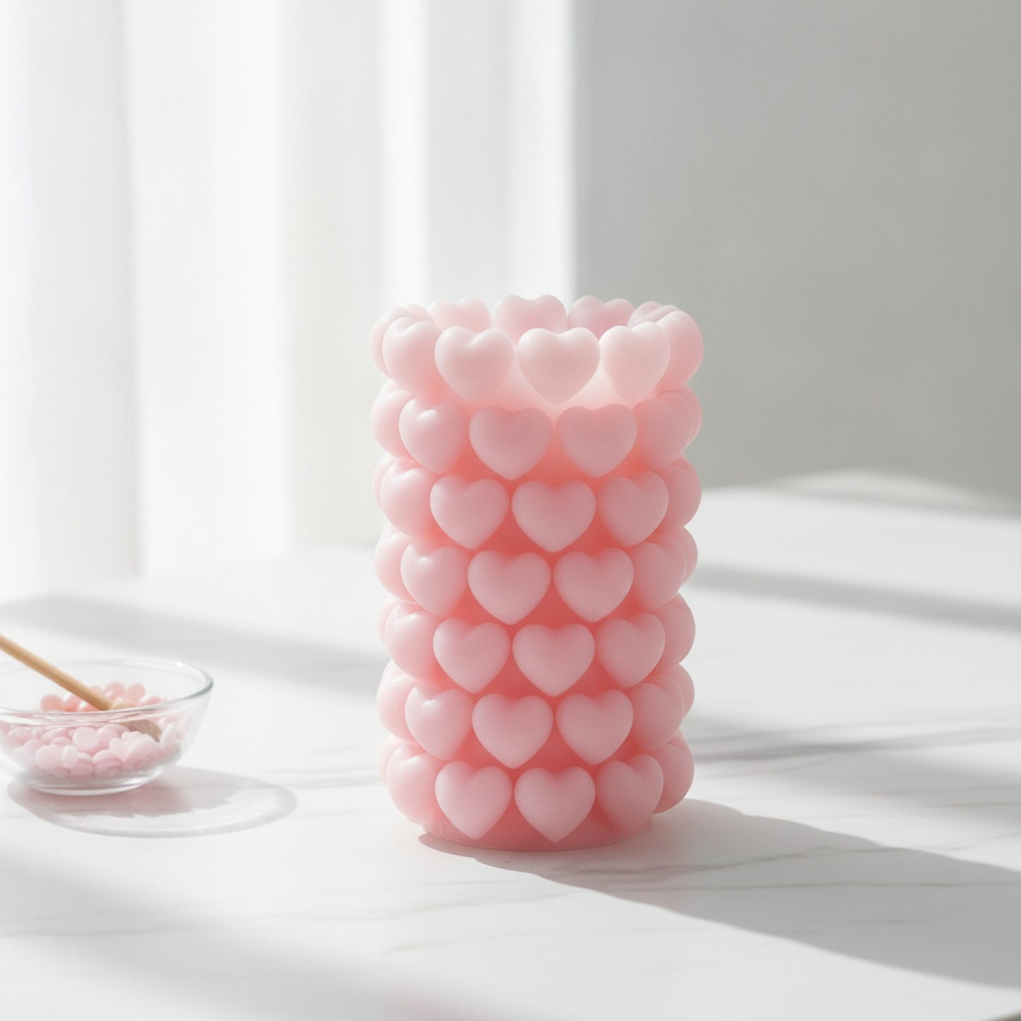 Moule Silicone Cœur Empilable DIY - Idée Cadeau Saint-Valentin & Bougies Parfumées