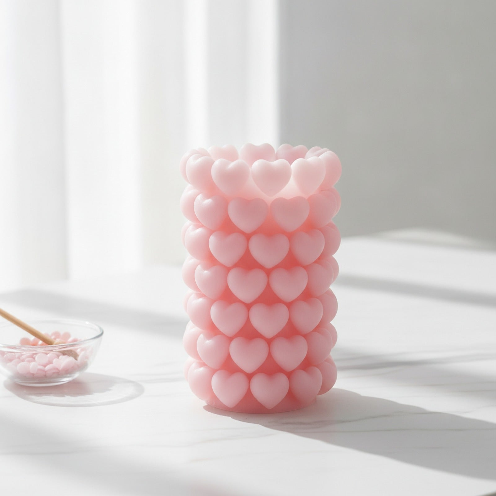 Moule Silicone Cœur Empilable DIY - Idée Cadeau Saint-Valentin & Bougies Parfumées