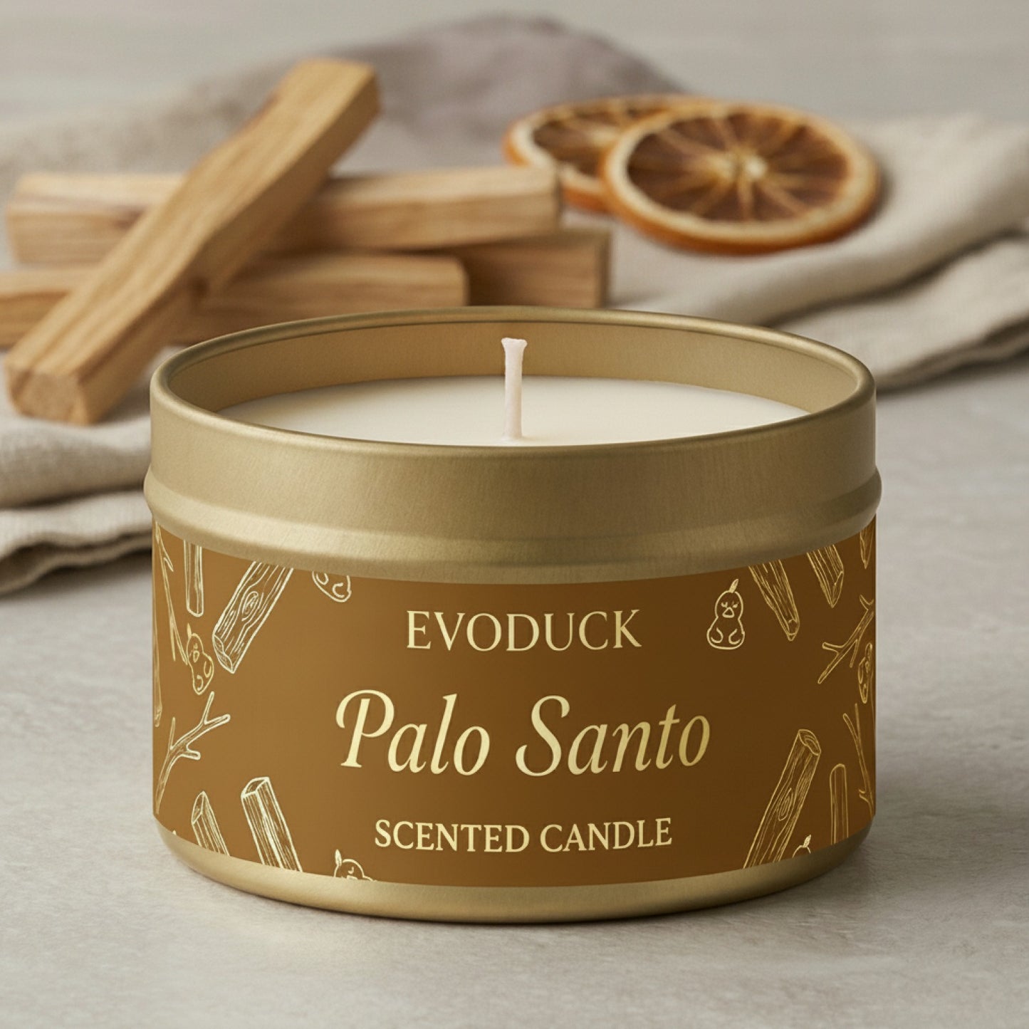 Bougie Parfumée Palo Santo - Purification Énergétique & Méditation