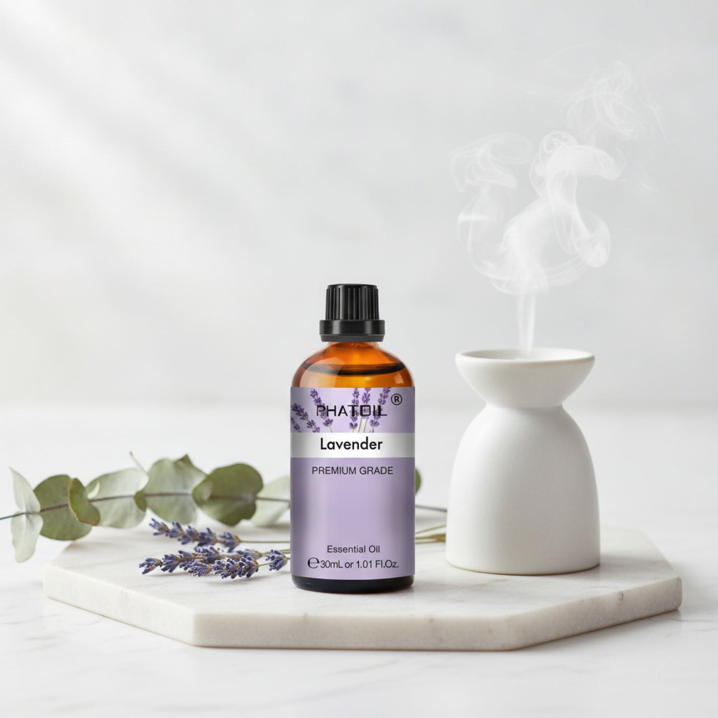 Huile Essentielle Aromathérapie 30ml - Citron, Lavande, Eucalyptus, Bergamote, Jasmin, Rose, Vanille
