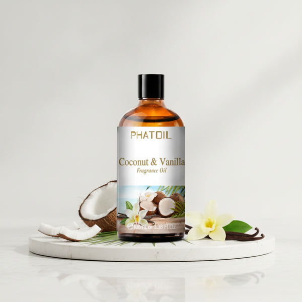 Huile Parfumée Aromathérapie 100ml - Vanille, Coco, Fraise, Cerise, Citron - Pour Diffuseur & Bougies